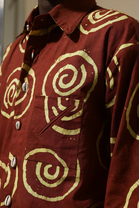 African Print Resort Shirt  and Shorts Set